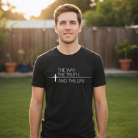 Load image into Gallery viewer, The way, The Truth and The Life Premium Unisex Crewneck T-shirt | Bella + Canvas 3001
