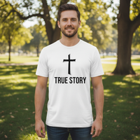 Load image into Gallery viewer, True story Premium Unisex Crewneck T-shirt | Bella + Canvas 3001
