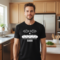 Load image into Gallery viewer, Two fishes and five loaves Premium Unisex Crewneck T-shirt
