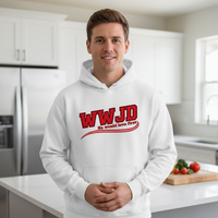 Load image into Gallery viewer, WWJD He would love first Unisex Pullover Hoodie
