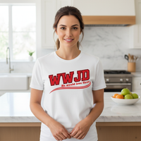 Load image into Gallery viewer, WWJD He would love first (1) Premium Unisex Crewneck T-shirt
