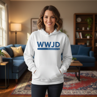 Load image into Gallery viewer, WWJD He would love first Unisex Pullover Hoodie
