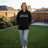 Load image into Gallery viewer, Walking by faith Classic Unisex Pullover Hoodie | Gildan® 18500
