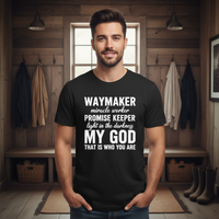 Load image into Gallery viewer, Waymaker miracle worker promise keeper light in my darkness my God Premium Unisex Crewneck T-shirt
