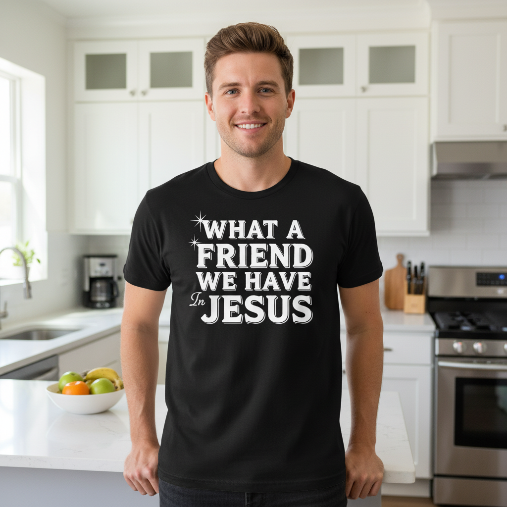 What a friend we have in Jesus Premium Unisex Crewneck T-shirt