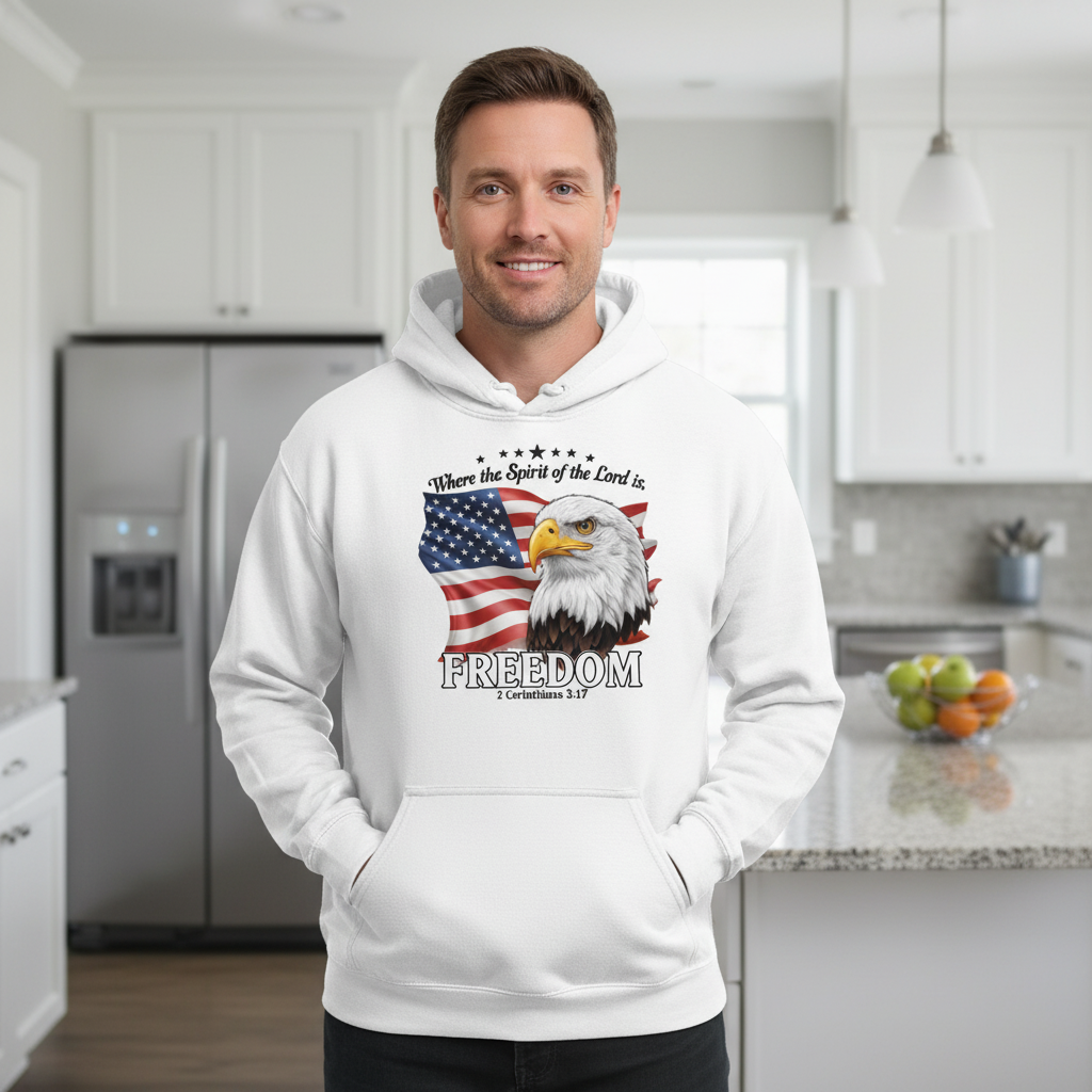 Where the spirit of the Lord is freedom Premium Pullover Hoodie