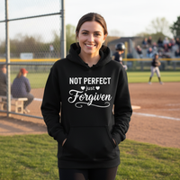 Load image into Gallery viewer, Not perfect just forgiven Unisex Pullover Hoodie
