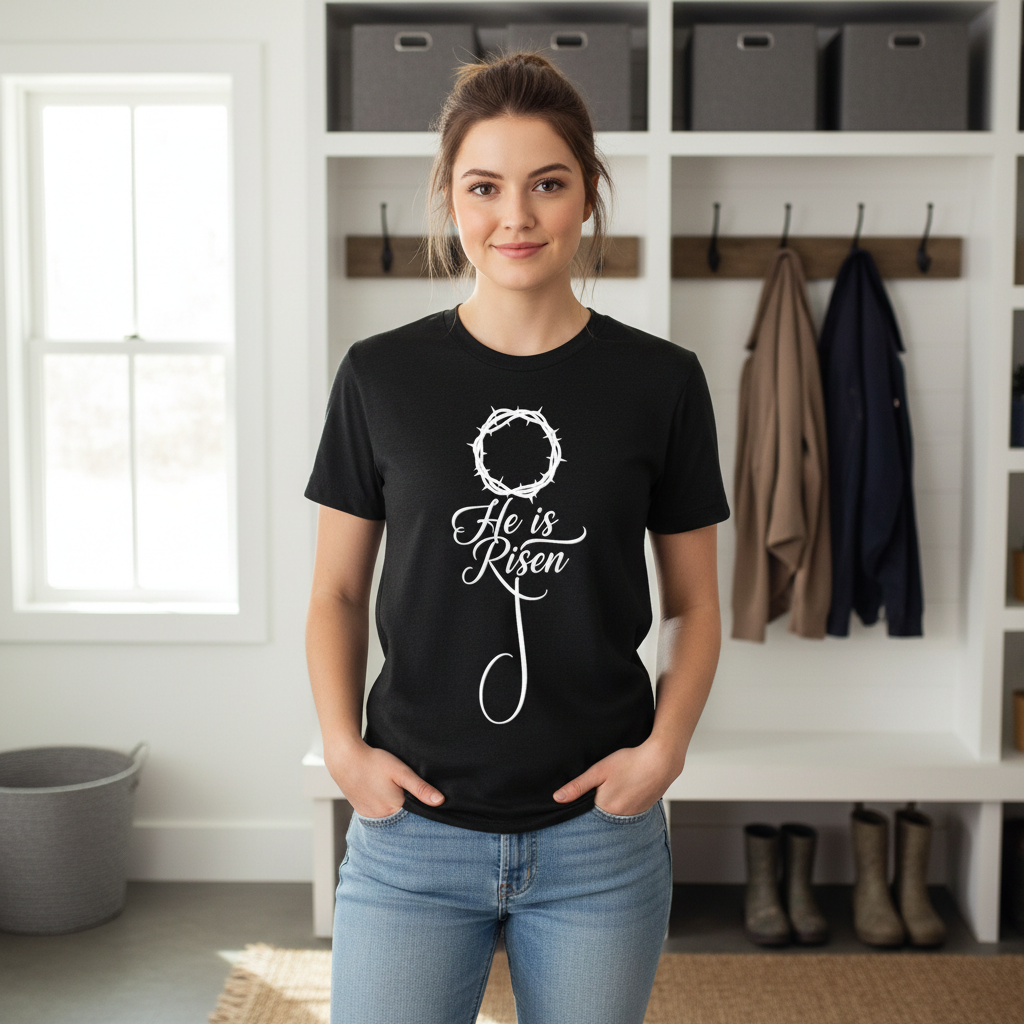 He is risen (2) Premium Unisex Crewneck T-shirt