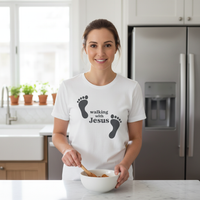 Load image into Gallery viewer, Walking with Jesus Premium Unisex Crewneck T-shirt
