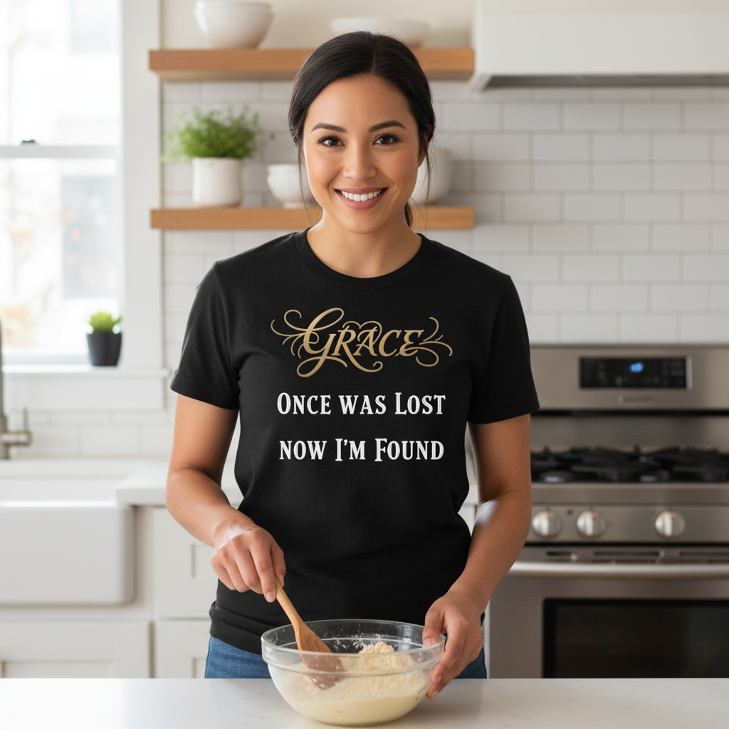 Grace once was lost now I'm found (1) Premium Crewneck T-shirt