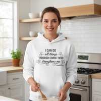 Load image into Gallery viewer, I can do all things though Christ who strengthens me Unisex Pullover Hoodie
