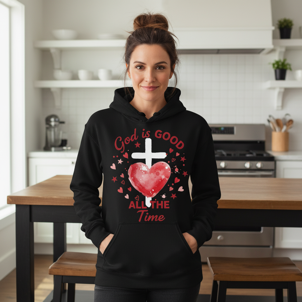 God is good all the time (1) Premium Pullover Hoodie