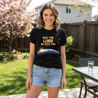 Load image into Gallery viewer, May the Lord be with you Premium Unisex Crewneck T-shirt
