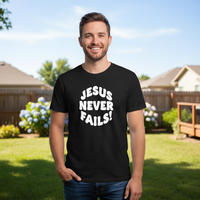 Load image into Gallery viewer, Jesus never fails Premium Unisex Crewneck T-shirt
