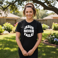 Load image into Gallery viewer, Jesus never fails Premium Unisex Crewneck T-shirt
