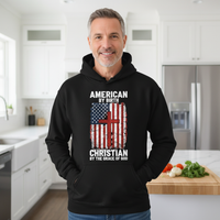 Load image into Gallery viewer, American by birth Christian by the grace of God Pullover Hoodie
