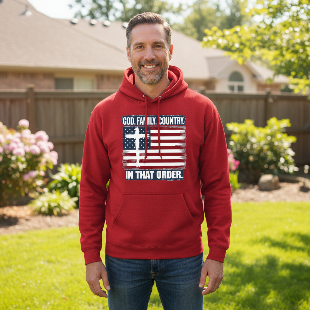 God Family Country in that order (2) Premium Pullover Hoodie