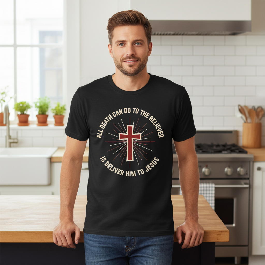 All death can do to the believed is deliver him to Jesus Premium Crewneck T-shirt