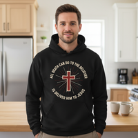 All death can do to the believed is deliver him to Jesus Premium Pullover Hoodie