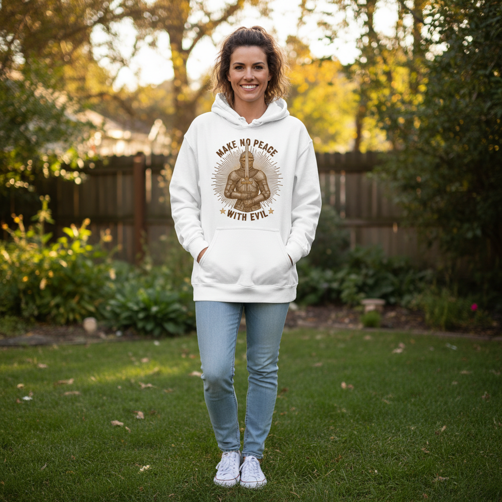 Make no peace with evil Premium Pullover Hoodie