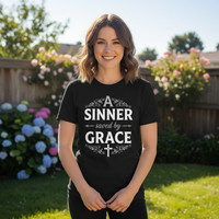 A sinner saved by grace Premium Crewneck T-shirt