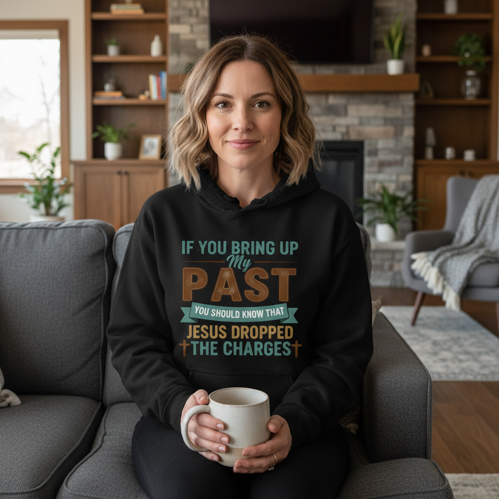 If you bring up my past you should know that Jesus dropped the charges Premium Pullover Hoodie