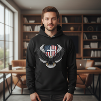 Eagle with cross Premium Pullover Hoodie