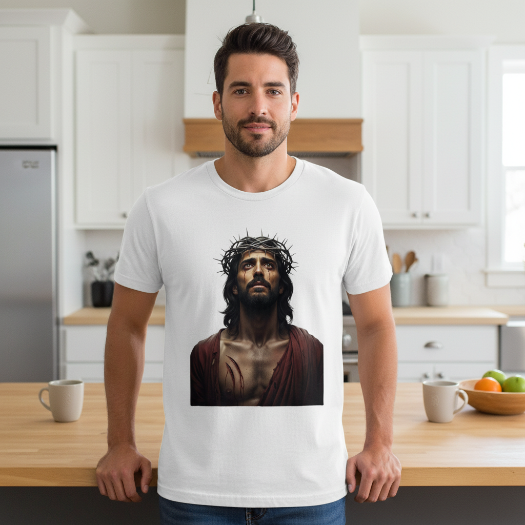 Jesus Face (2) Premium Crewneck T-shirt