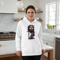 Jesus on cross with face Premium Pullover Hoodie