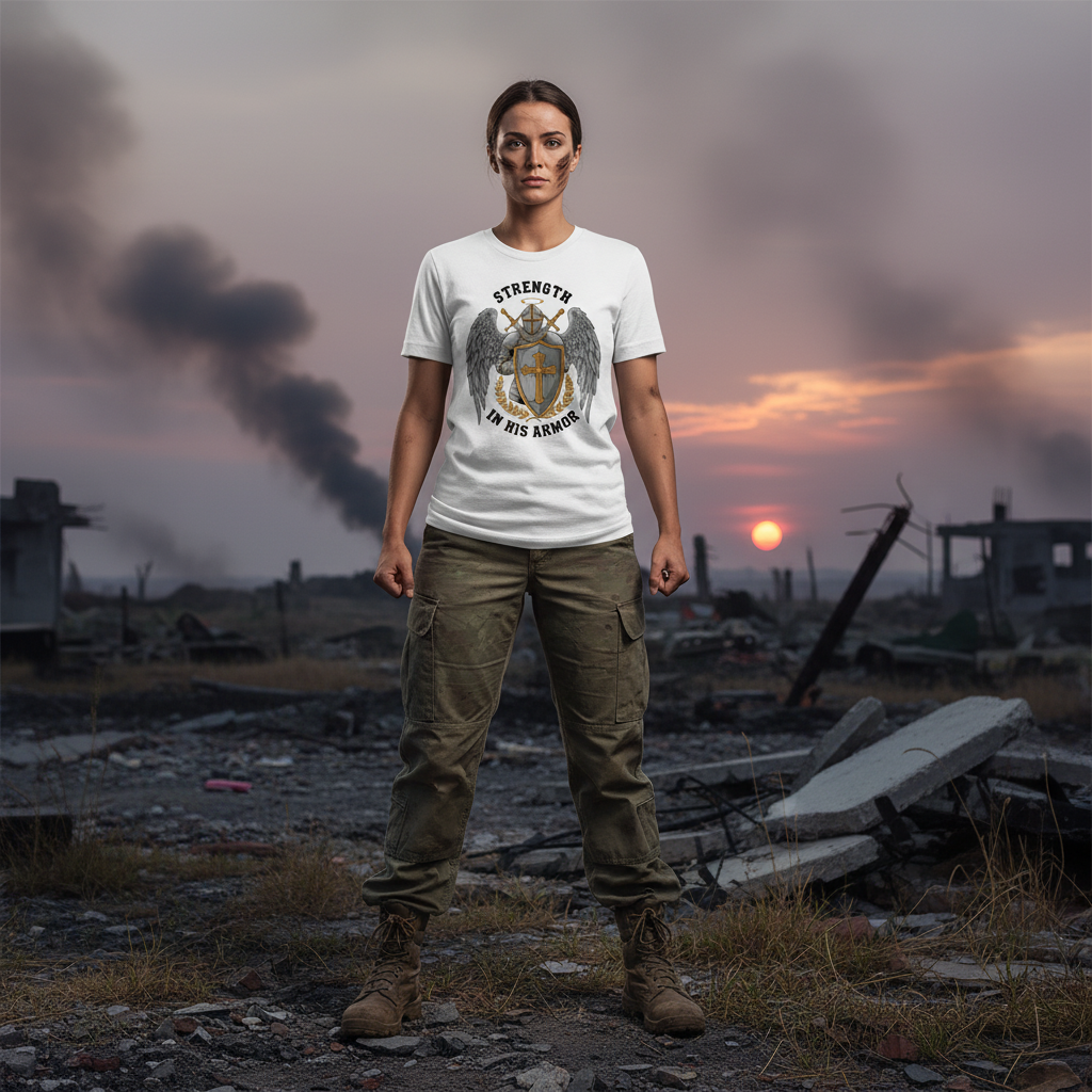 Strength in his armor Premium Crewneck T-shirt