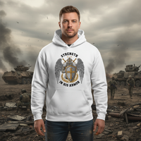 Strength in his armor Premium Pullover Hoodie