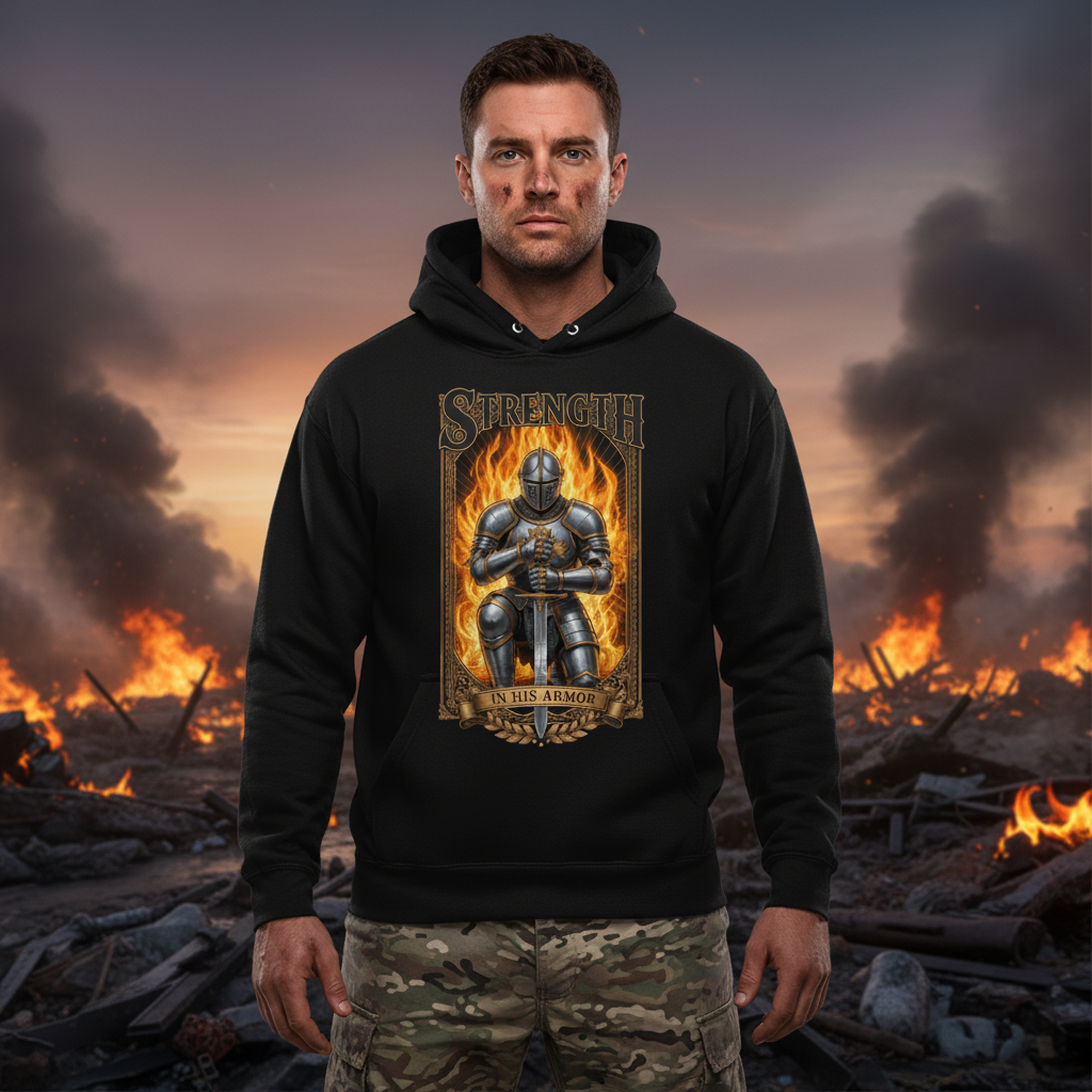 Strength in his armor (4) Premium Pullover Hoodie