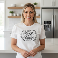 She is clothed in strength and dignity Premium Crewneck T-shirt
