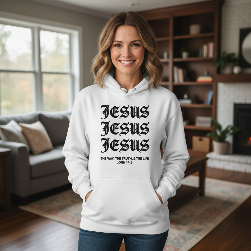 Jesus Jesus Jesus the way the truth and the life  Premium Pullover Hoodie