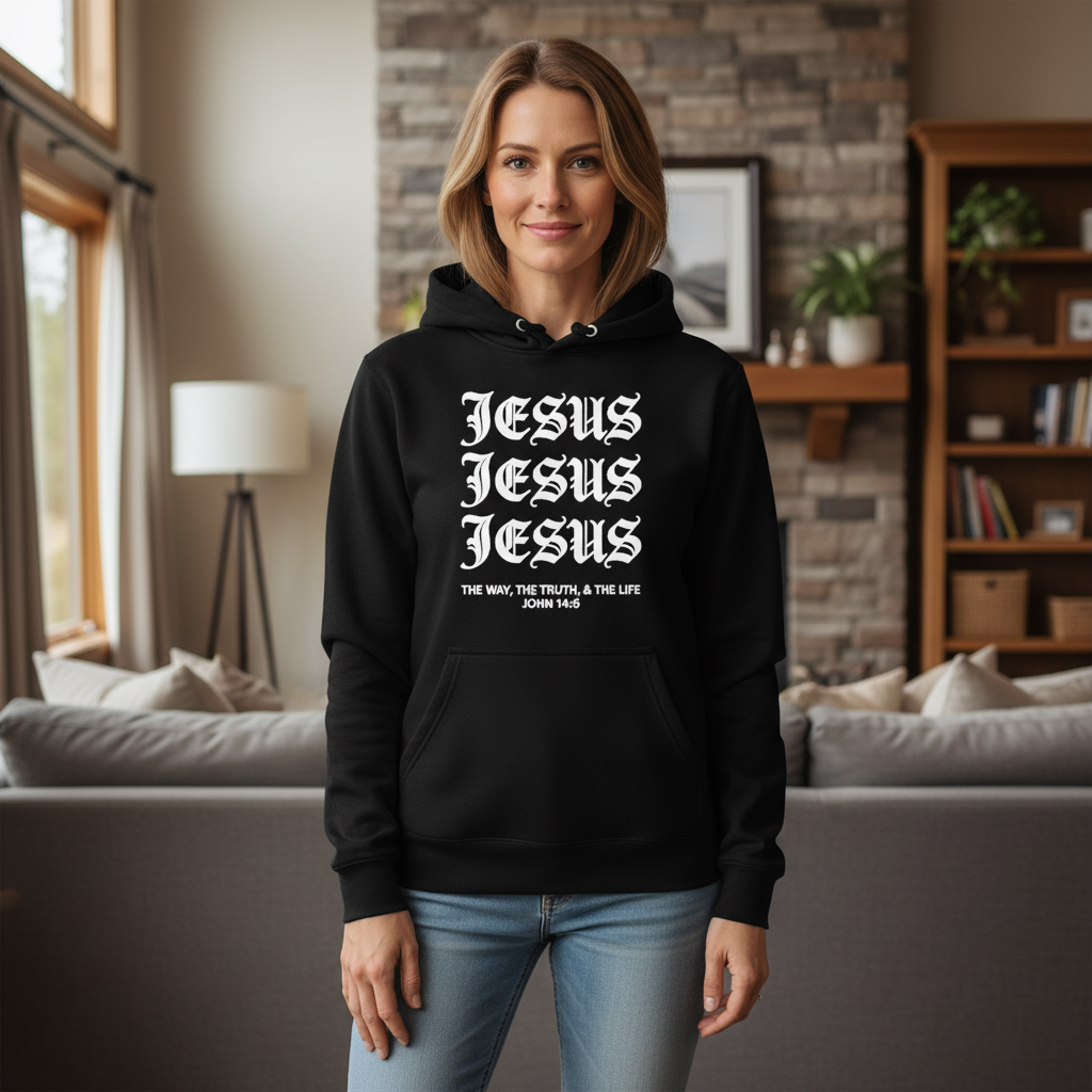 Jesus Jesus Jesus the way the truth and the life  Premium Pullover Hoodie
