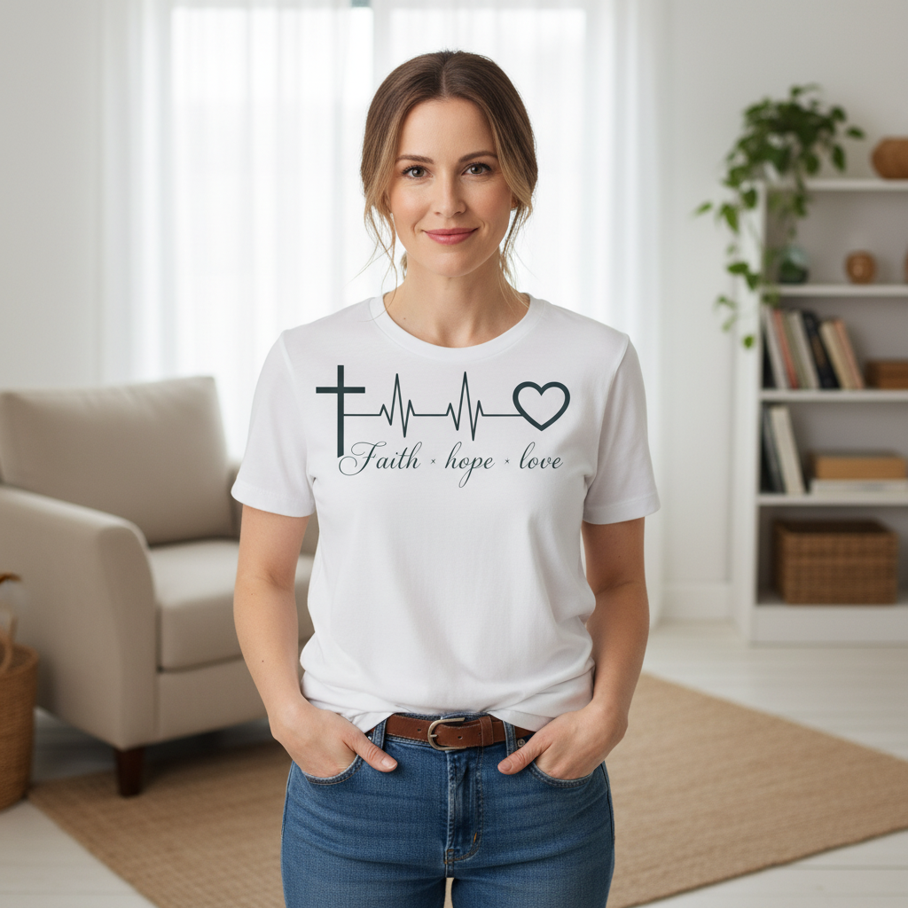 Faith Hope Love Premium Crewneck T-shirt