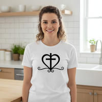 Heart with cross Premium Crewneck T-shirt