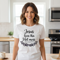 Jesus love this hot mess Premium Crewneck T-shirt