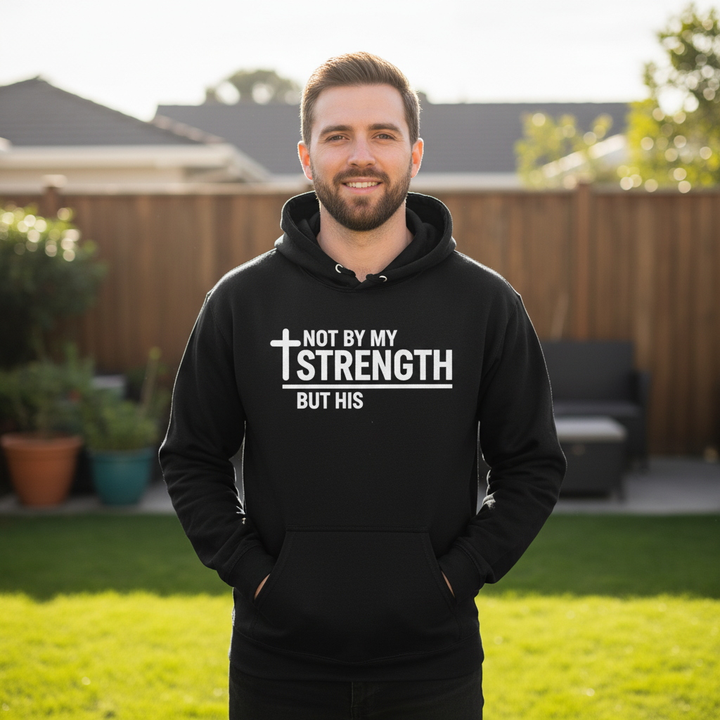 Not by my strength but his Premium Pullover Hoodie
