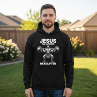 Jesus the ultimate deadlifter Pullover Hoodie