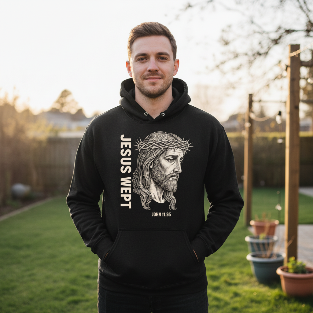 Jesus wept Premium Pullover Hoodie