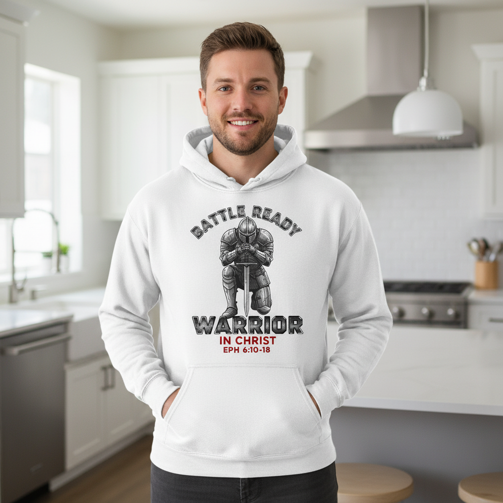 Battle ready warrior in Christ Premium Pullover Hoodie