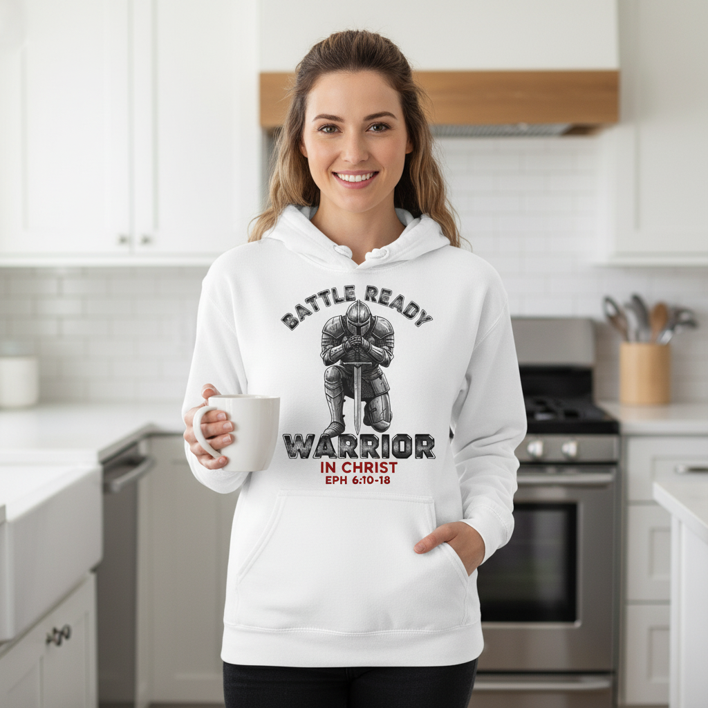 Battle ready warrior in Christ Premium Pullover Hoodie