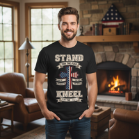 Stand for the flag kneel for the cross Premium Unisex Crewneck T-shirt