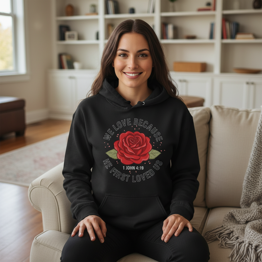 We love because he first loved us Pullover Hoodie
