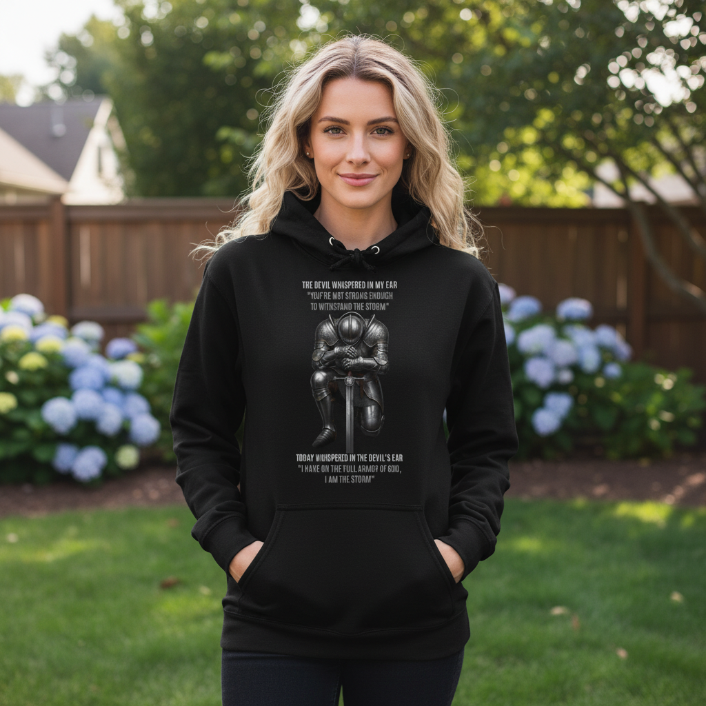 The devil whispered in my ear Premium Pullover Hoodie
