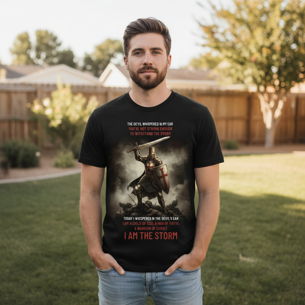The devil whispered in my ear Premium Unisex Crewneck T-shirt