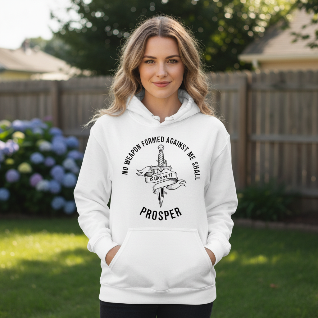 No weapon formed against me shall prosper Premium Pullover Hoodie