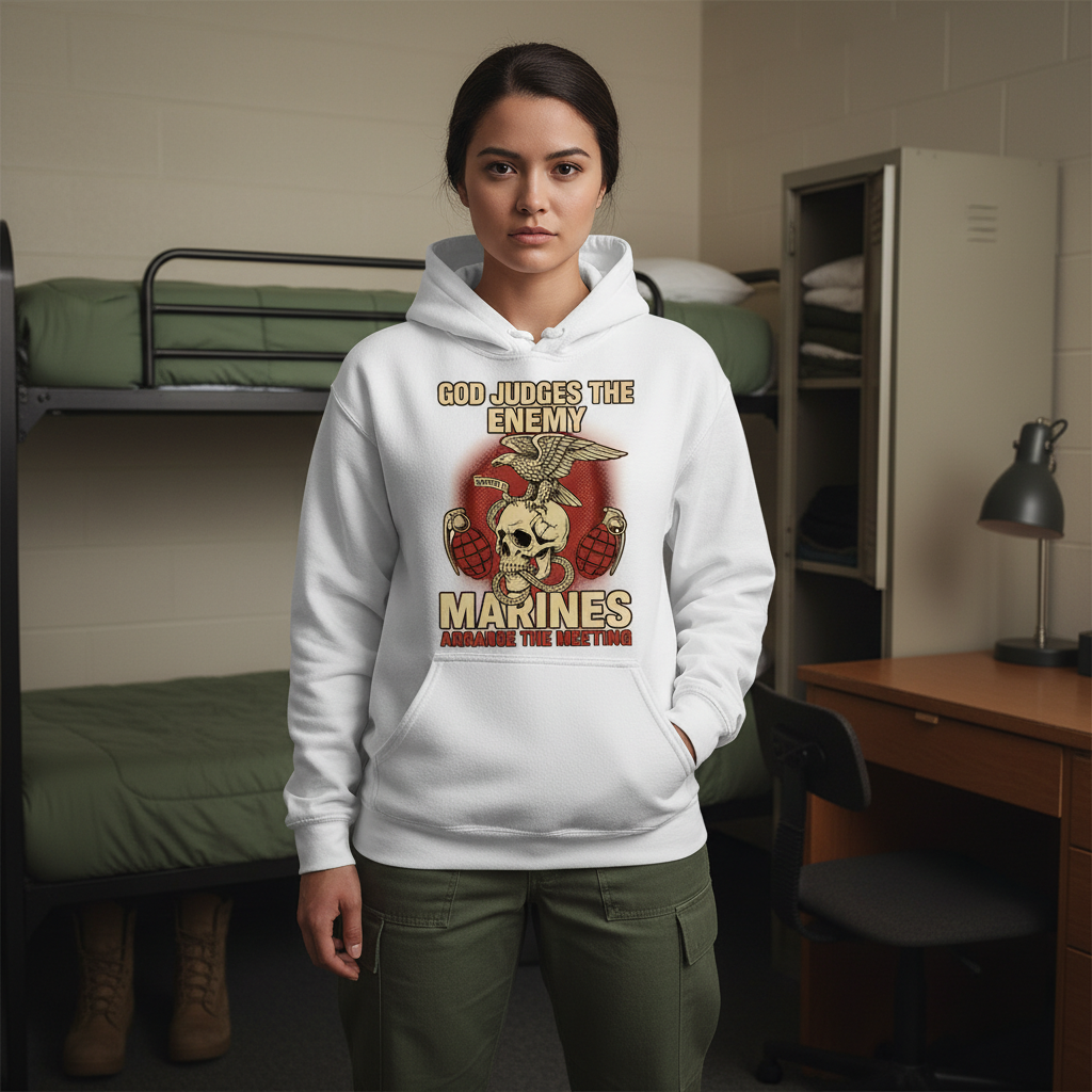 God judges the enemy Premium Pullover Hoodie
